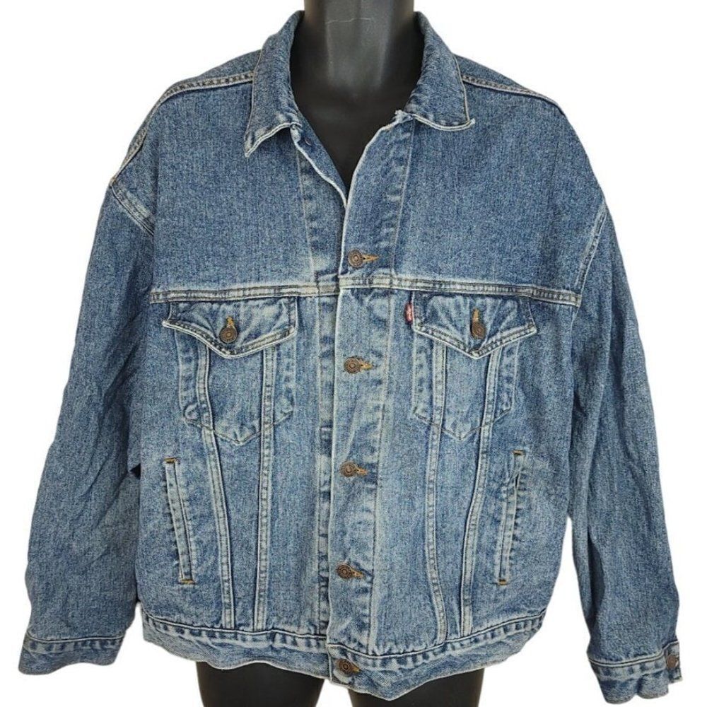 Levis Denim Trucker Jacket Vintage 90s 70507-4890 Mens Size Large